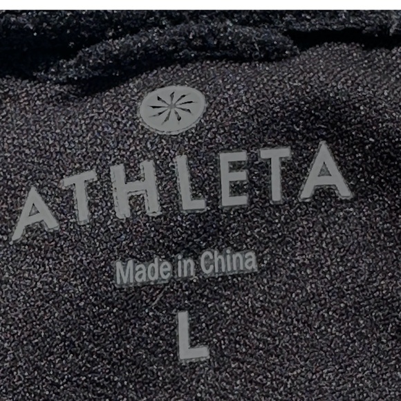 ATHLETA One-Piece Swimsuit Skinny Strap Criss Cross Tie Full Coverage Black L - Picture 7 of 7